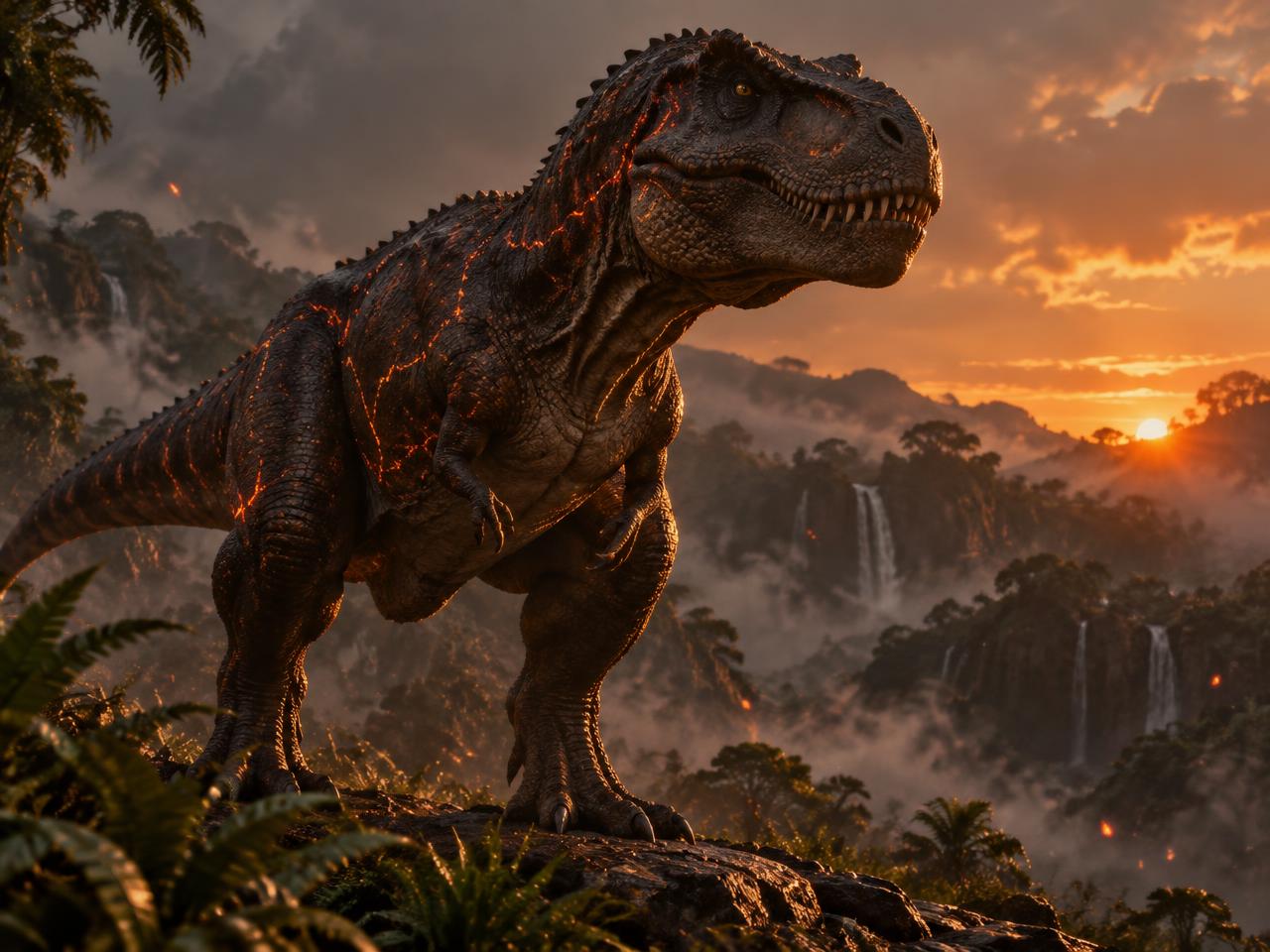 Illustratie van een Volcanic Rex